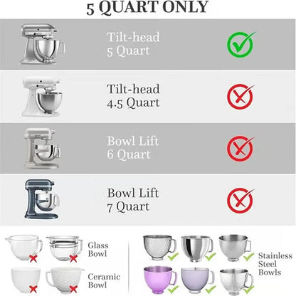 MixAid Silicone Bowl Liners for Stand Mixers 4