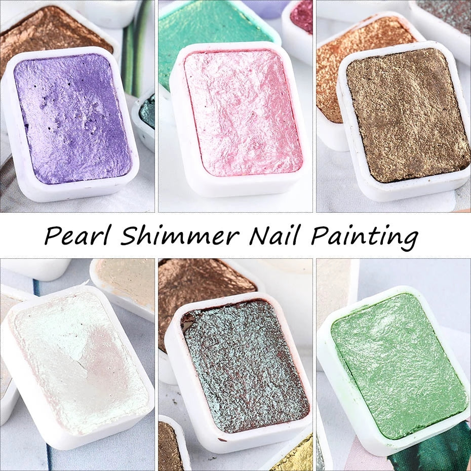 Metallic Watercolor Nail Art Palette 3