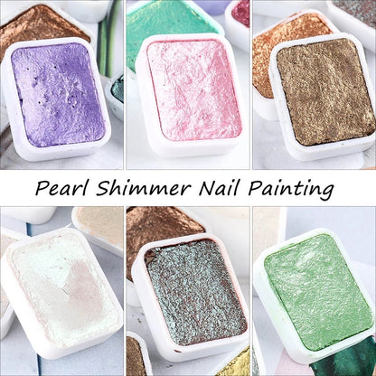 Metallic Watercolor Nail Art Palette 3