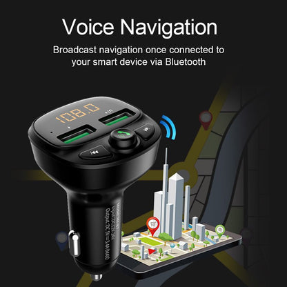 Car FM Transmitter Bluetooth 5.0 Dual USB Charger 4