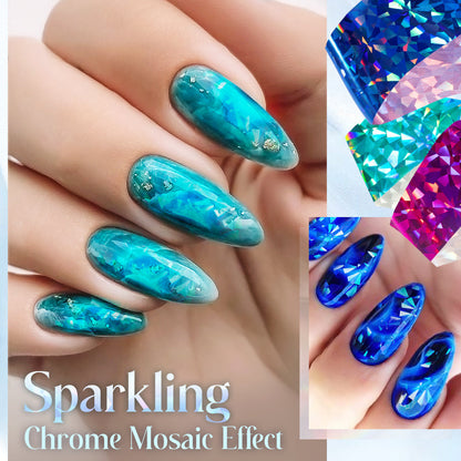 Reflective Mosaic Nail Art Transfer Foils 5