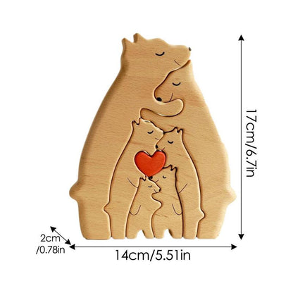 Personalized Bear Family Wooden Puzzle 5