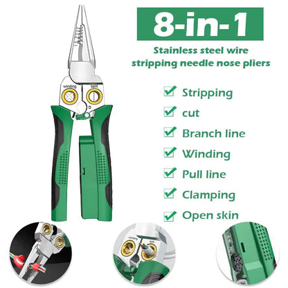 8-in-1 Electrical Wire Stripper Multi-Tool Pliers 5