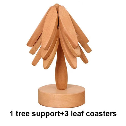 Wooden Foldable Flower Trivet 5