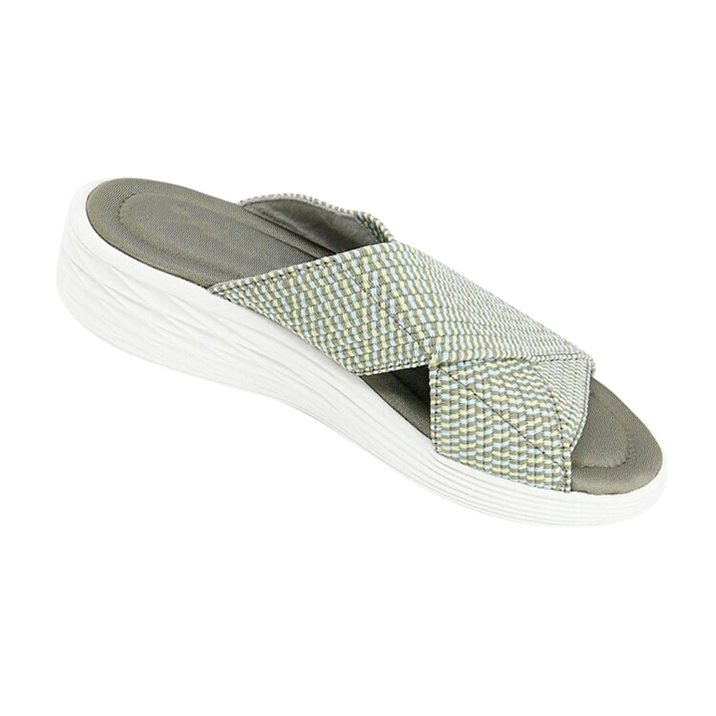 Women Stretch Cross Orthotic Slide Sandals 5