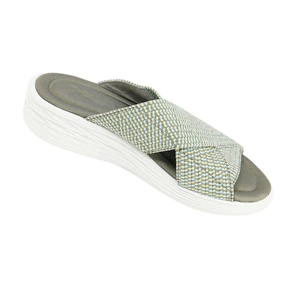 Women Stretch Cross Orthotic Slide Sandals 5