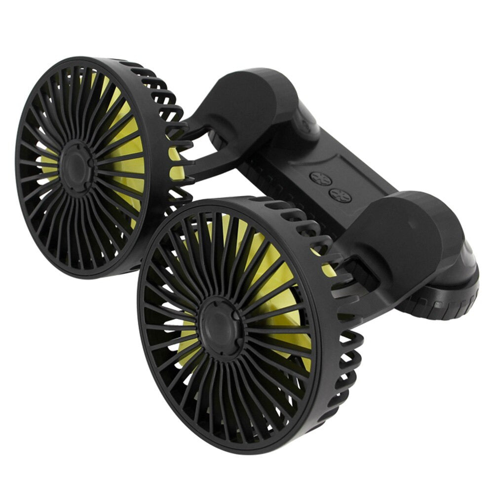 360° Rotatable Car Cooling Dual Fan 5