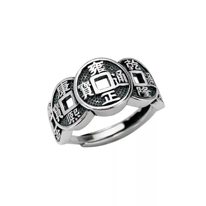 Five Emperor Coin Auspicious Ring 5