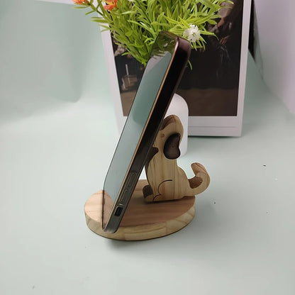 Dog Wooden Phone Stand 5