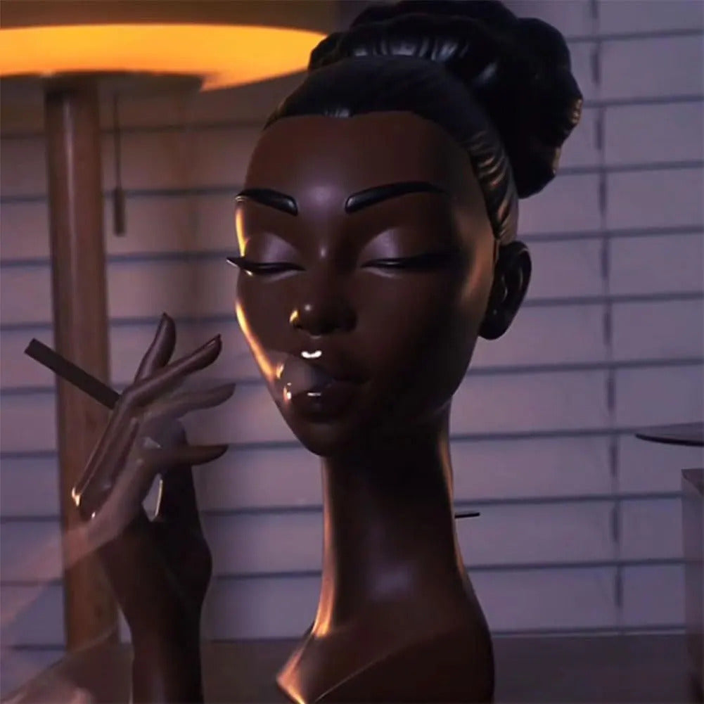 Black Woman Incense Burner – Resin Sculpture Censer for Home & Office Decoration 5