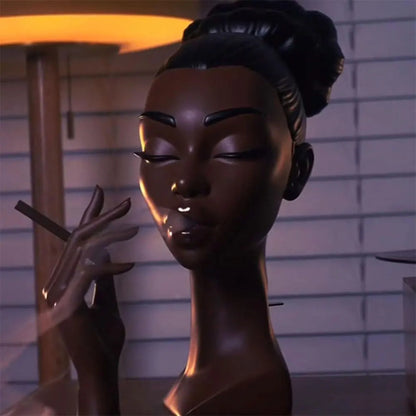 Black Woman Incense Burner – Resin Sculpture Censer for Home & Office Decoration 5
