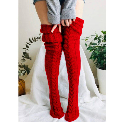 Cable Knit Stockings Women 5