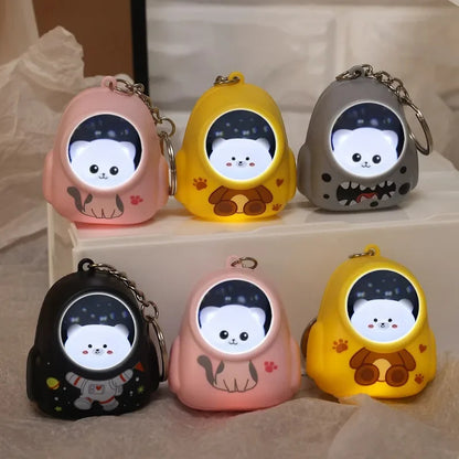 Cute Cat Mini Keychain Flashlight – LED Pocket Torch, Battery Powered, Ultra-Compact 5