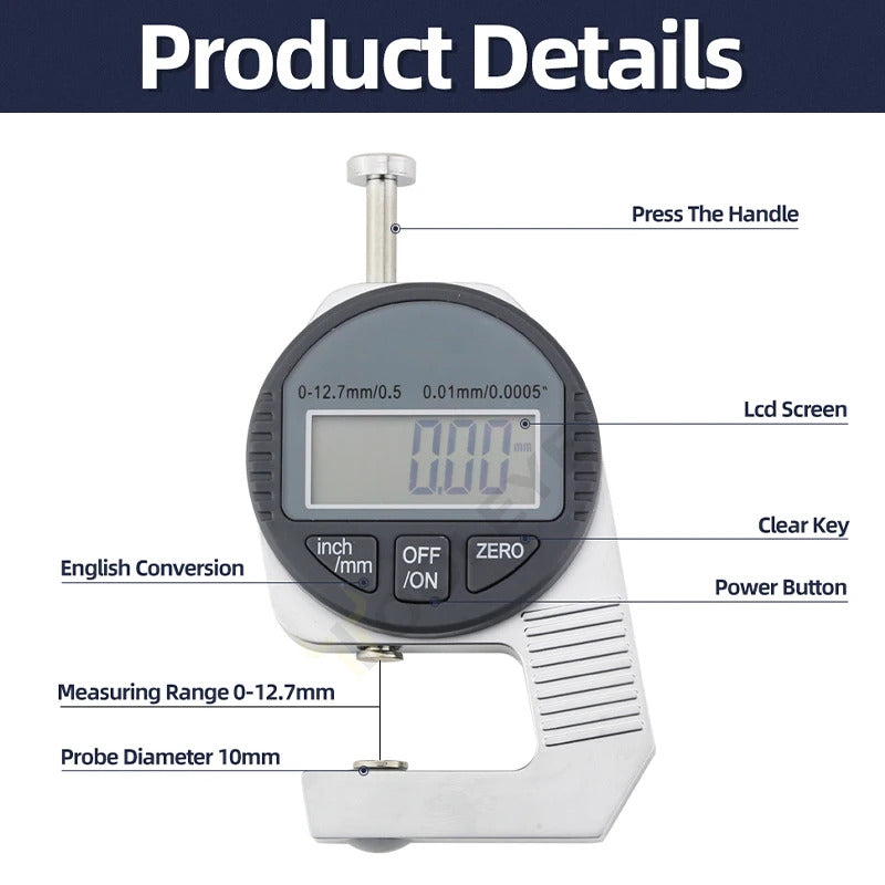 Digital Display Thickness Gauge 5