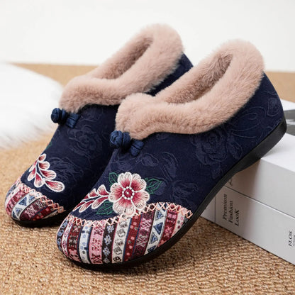 Cozy Embroidered Winter Slippers 5