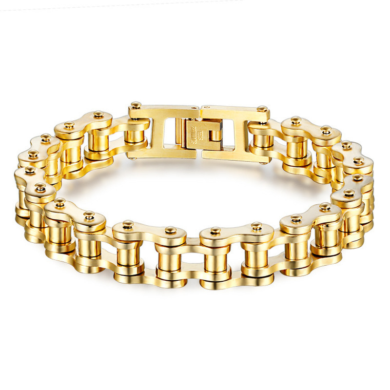 Cool Stainless Steel Men's Biker Chain Bracelet 5