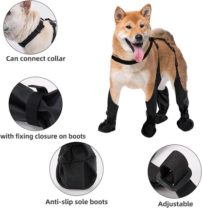 Waterproof Adjustable Suspended Dog Boots 5