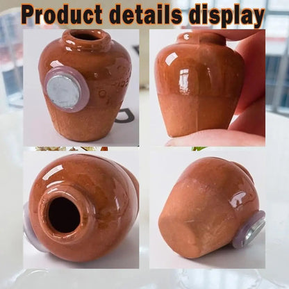 Cute Plant Ceramic Vase Fridge Magnets 5