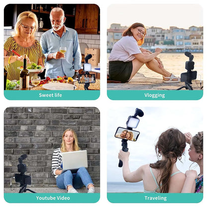 5 in 1 Vlogging Kit with Fill Light Microphone Tripod 5