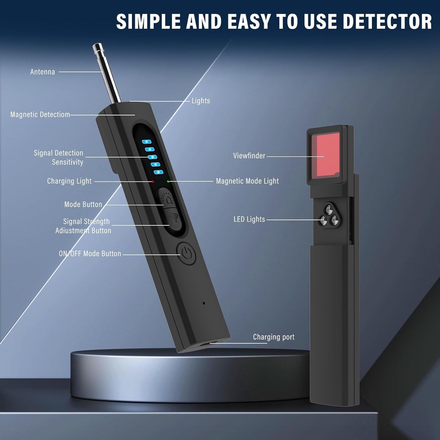 High Sensitivity Anti Spy RF Signal Scanner Hidden Camera Detector 5