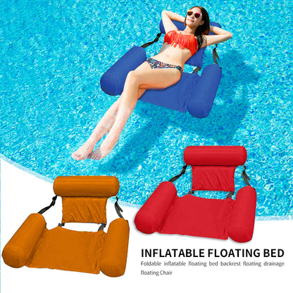 Swimming Pool Foldable Inflatable Floating Bed Chair 5