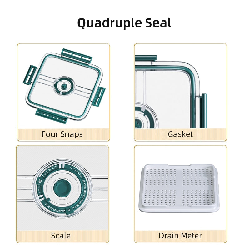 Seal Timer Food Container-3PCS 2