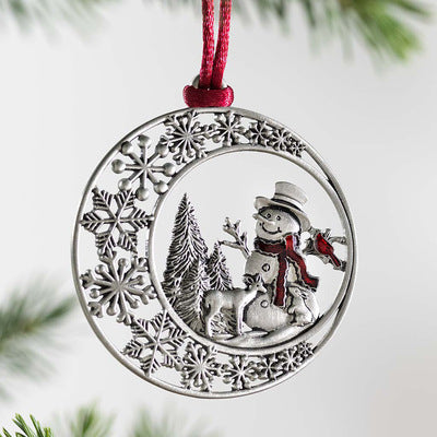 SOLID PEWTER CHRISTMAS TREE ORNAMENT 1