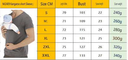 Men's Baby Carrier Safety Kangaroo Pocket Shirt 5