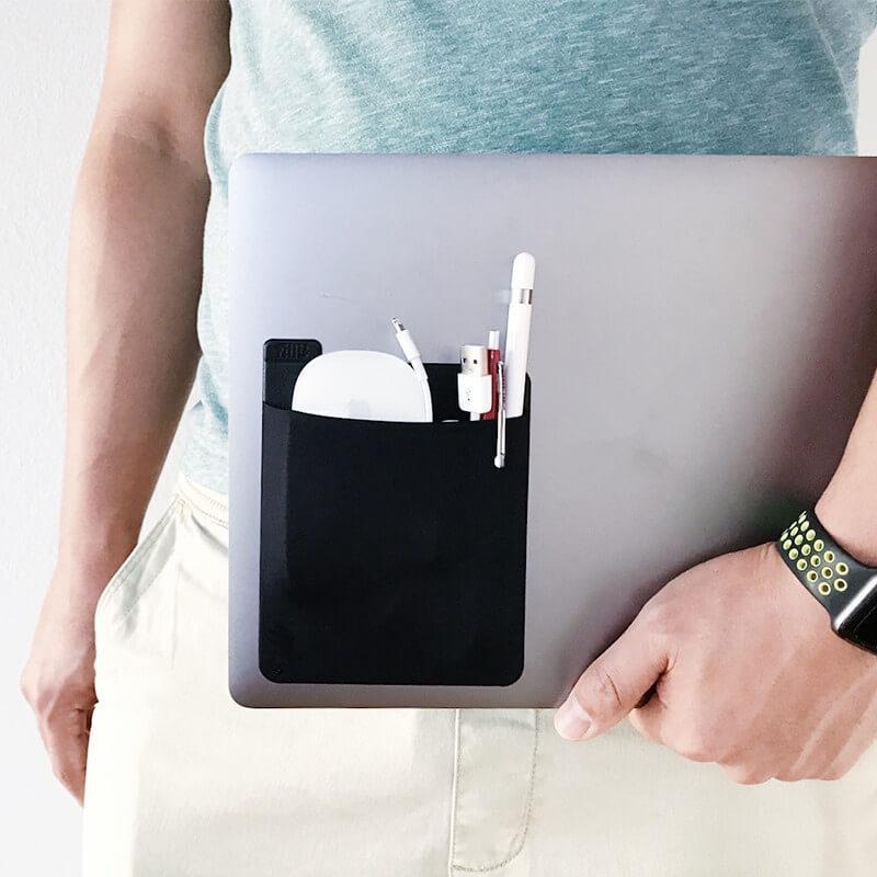 Adhesive Laptop Back Storage Bag 4