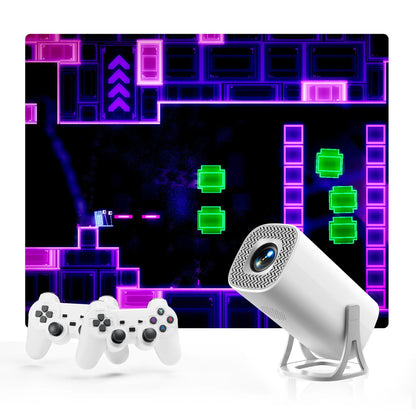 4K Smart Projector with 2 Gamepads – Android 11, WiFi 6, Bluetooth, Portable Home Theater & Gaming (30,000+ Games) 5