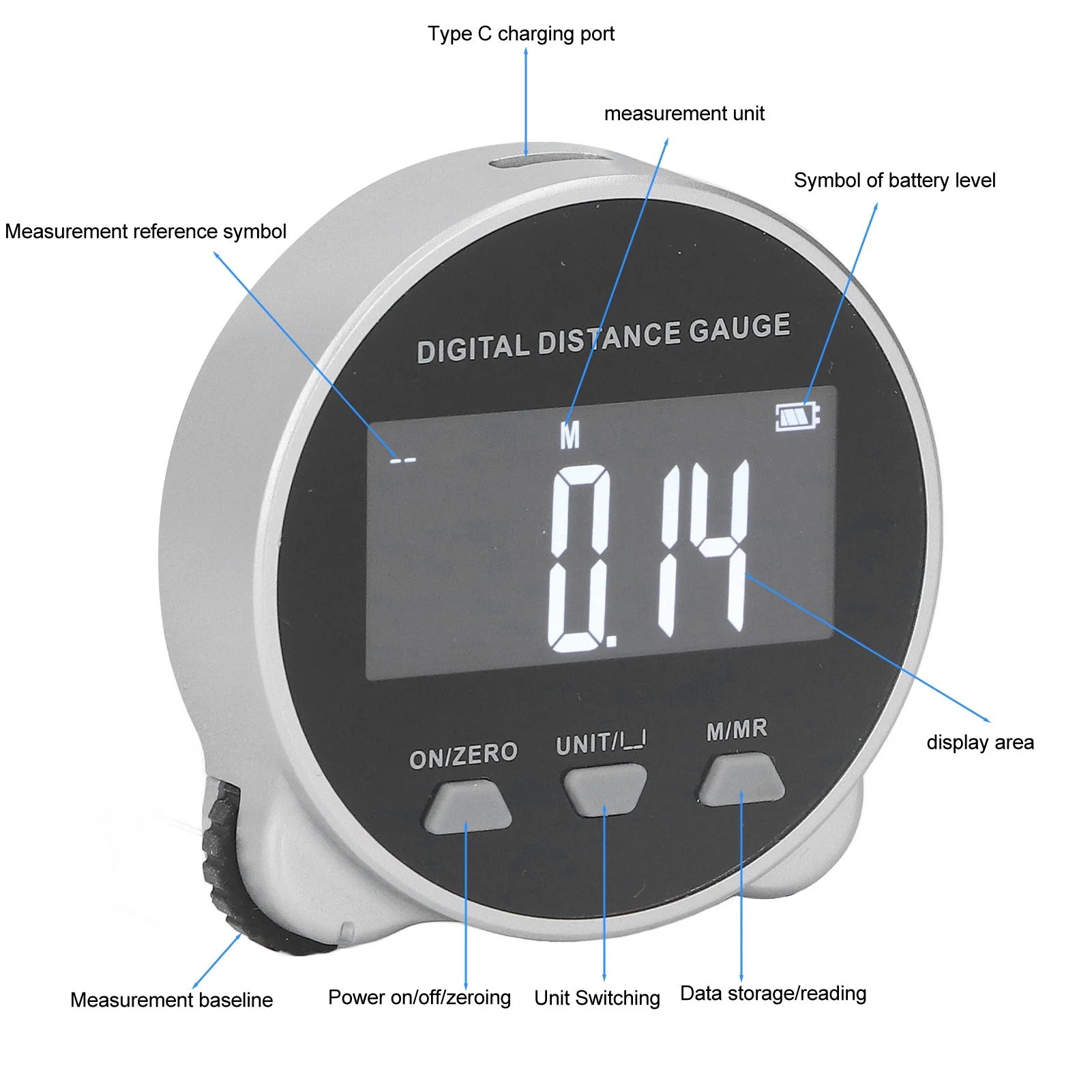 Digital Rechargeable Tape Measure – Smart High-Precision Measuring Tool 5