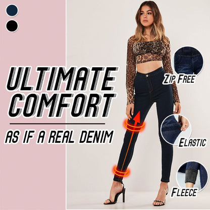 Thermal Fleece Denim Jeggings 5