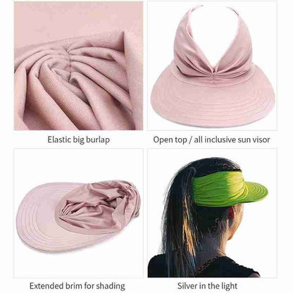 Women's Summer Sun Visor  Hallow Top Outdoor Hat 5