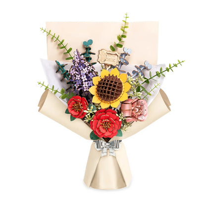 DIY Wooden Flower Bouquet 3D Wooden Puzzle 5