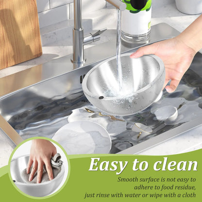Stainless Steel Double-Wall Ice Chiller Serving Bowl 5