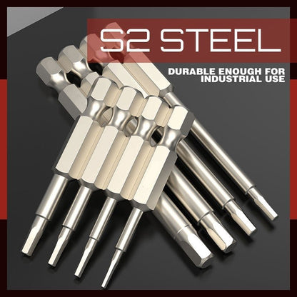 8pcs Magnetic Hexagon S2 Steel Bits 5