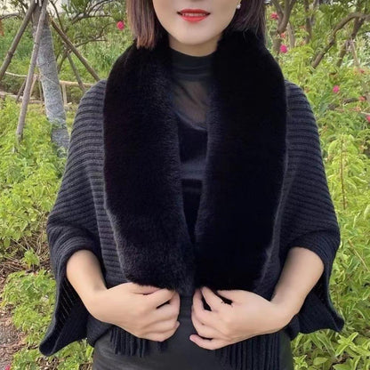 Knitted Loose Thickened Shawl Coat 5