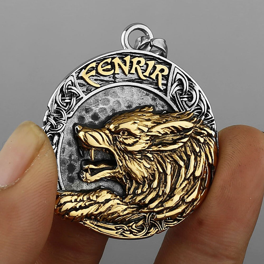 Vikings Wolf Fenrir Stainless Steel Necklace 5