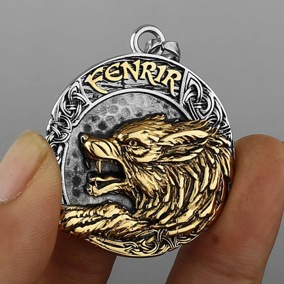 Vikings Wolf Fenrir Stainless Steel Necklace 5