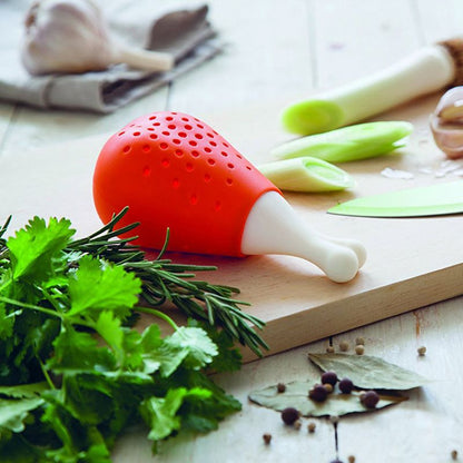 Creative Chicken Leg Shape Silicone Herb and Spice Infuser 5