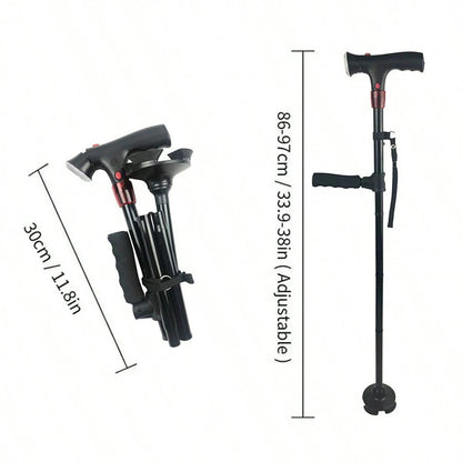Folding Cane with LED Light – Adjustable, Ergonomic & Sturdy Walking Stick for Seniors 5