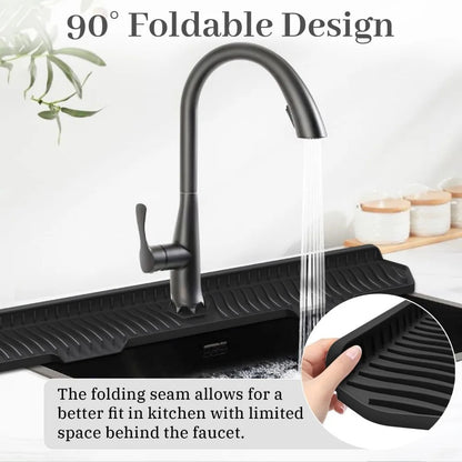 Foldable Self-Draining Faucet Splash Guard Mat 5