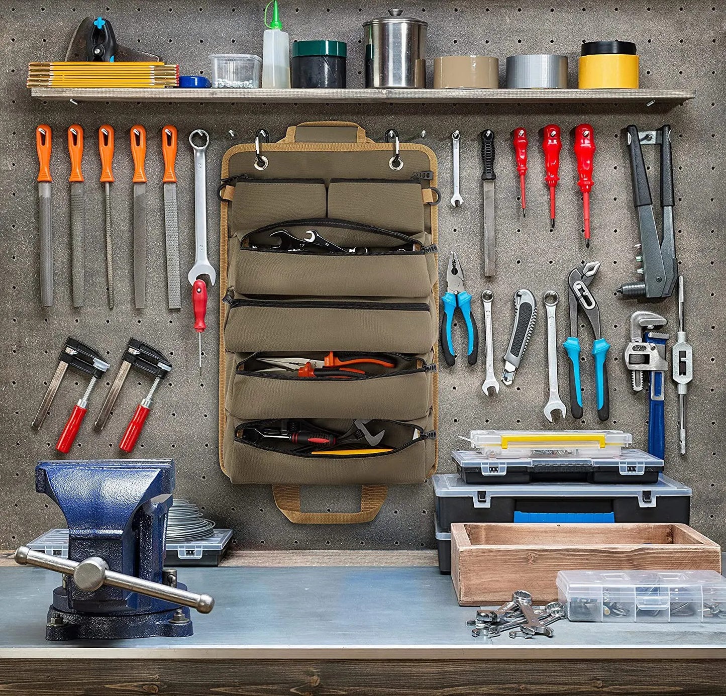 Heavy Duty  Roll Up Bag Tool Organizer 5