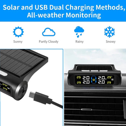 Real-time Display Solar Charging Tire Pressure Monitoring System 5