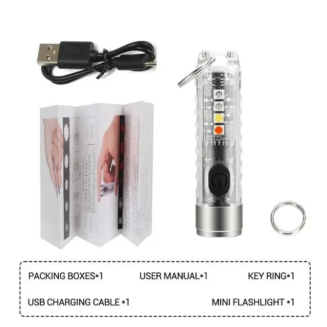 Rechargeable Mini Powerful Keychain Flashlight 5