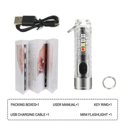 Rechargeable Mini Powerful Keychain Flashlight 5
