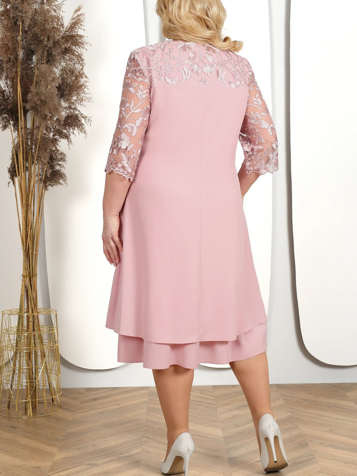 Sheer Breeze Layered Lace Dress 5