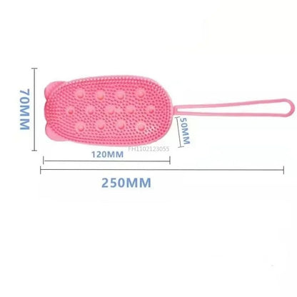 Silicone Body Scrubber Bath Sponge - 2 in 1 Exfoliating Body Brush 5