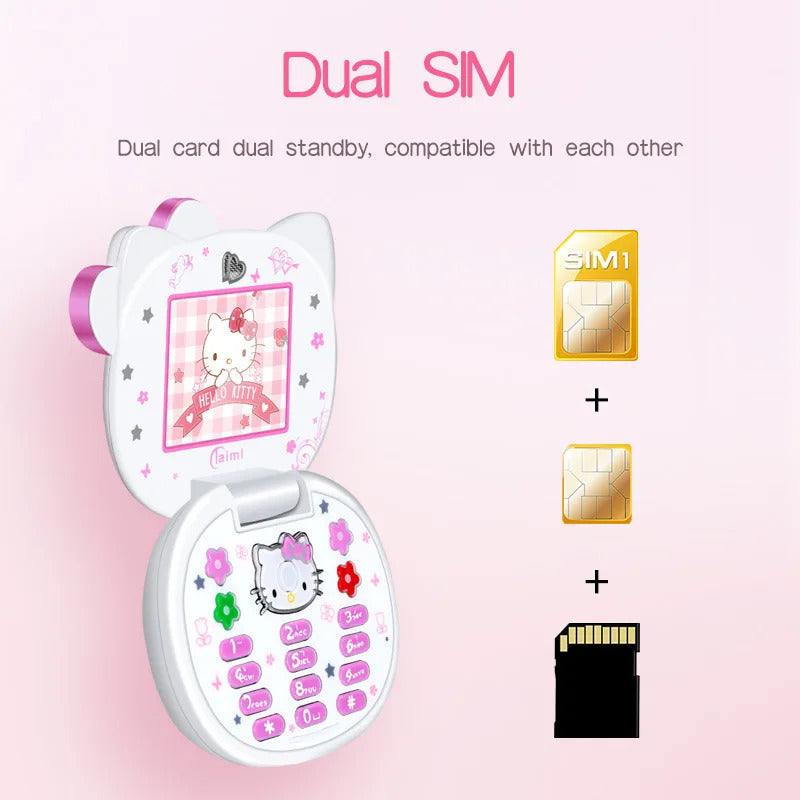 Hello Kitty Cute Mini Flip Phone 5