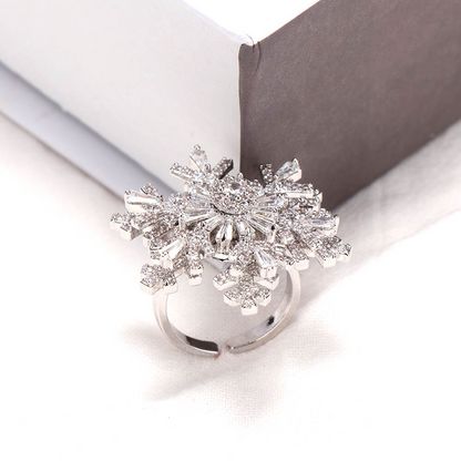 Rotatable Snowflake Ring 5